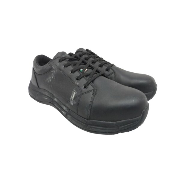 Dakota Men\'s Lace-Up Steel Toe Sport Oxford Shoe 3021 Black Leather Size 10.5M